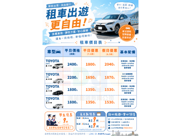 【EDgo 自駕租車優惠｜輕鬆出發，自由前行】🚗✨